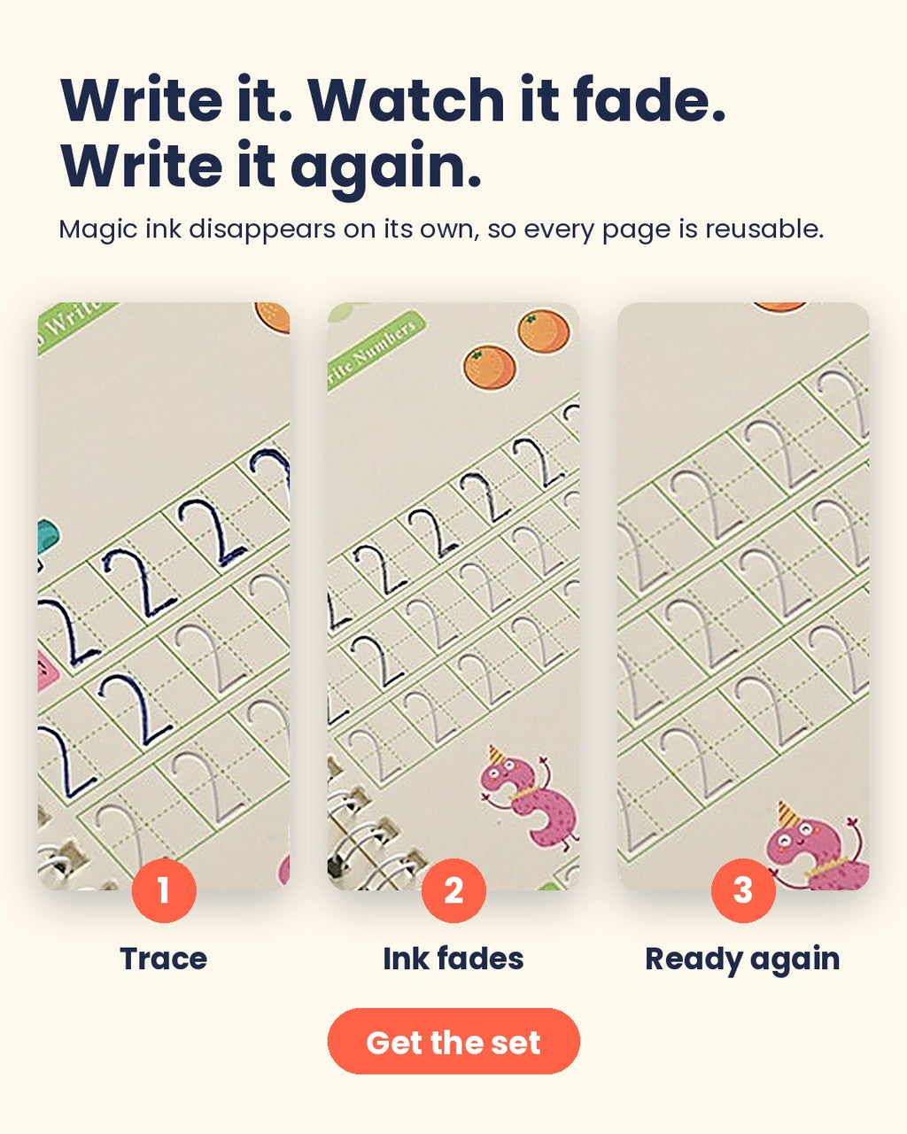 Magic Practice Set — Reusable Learning Books (4-Pack)