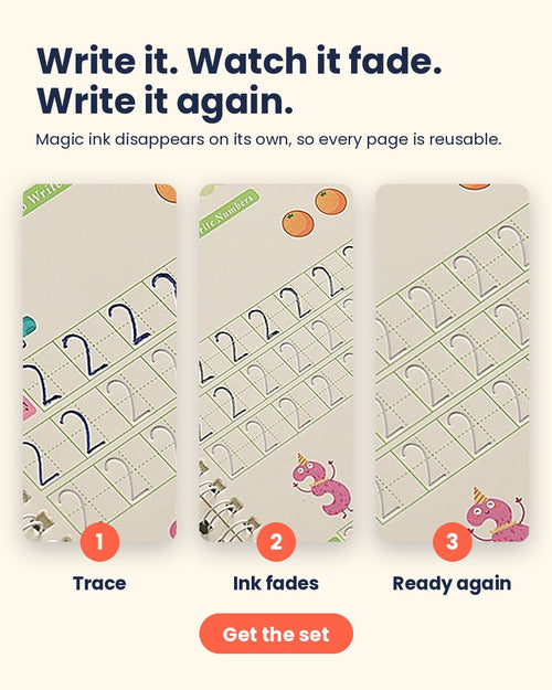 Magic Practice Set — Reusable Learning Books (4-Pack)