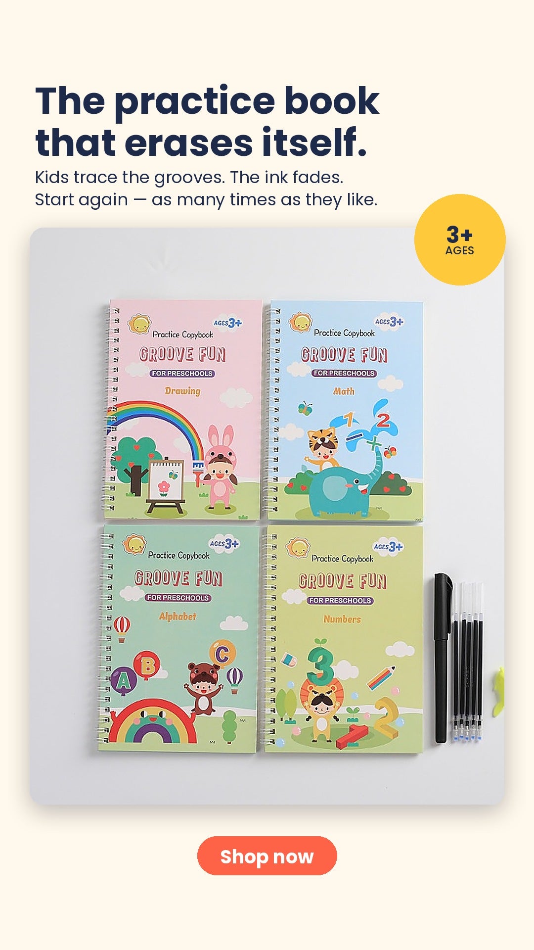 Magic Practice Set — Reusable Learning Books (4-Pack)